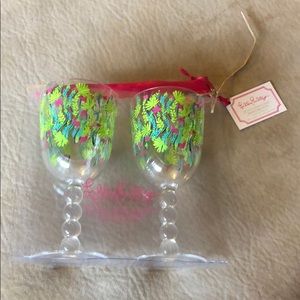 NWT Lilly Pulitzer Wine Glasses